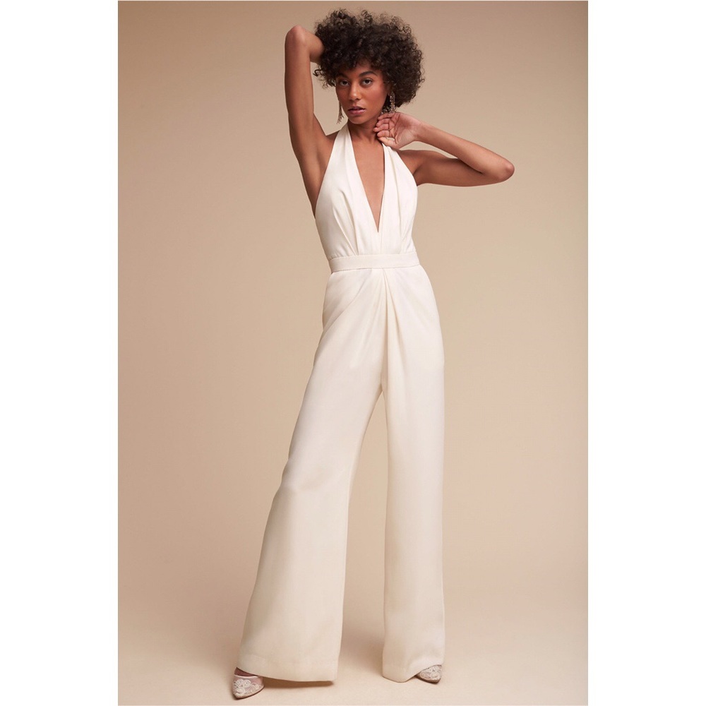 BHLDN Jill Jill Stuart Mara Jumpsuit White 2 XS S